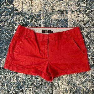 J Crew Chino Women’s Red Shorts (Size 8)